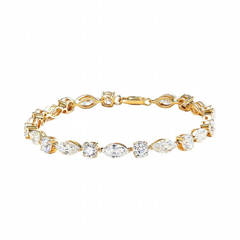 永传承18K金培育钻手链7.2ct