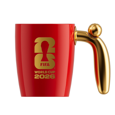 2026美加墨世界杯FIFA官方授权转动足球马克杯420ml创意情侣水杯