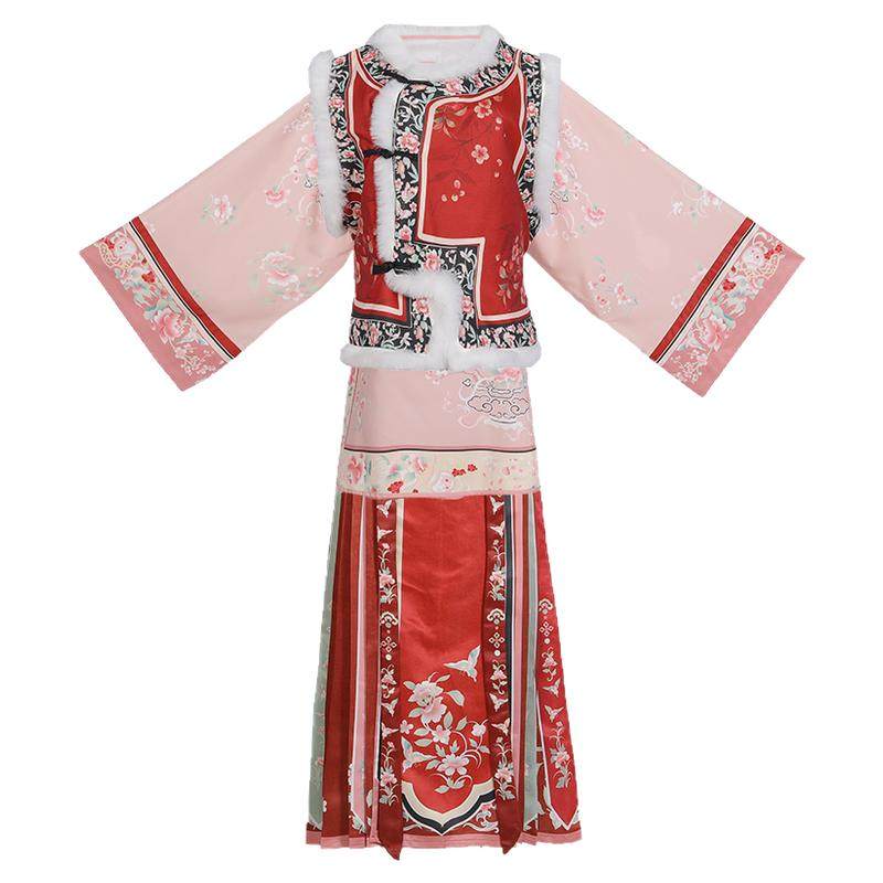 晚清汉女汉服新款秋冬季加厚马甲