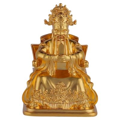 龙五爷纯铜广济龙王菩萨鎏金色