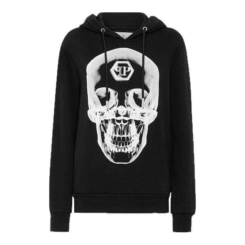 PHILIPP PLEIN 女士骷髅图案连帽卫衣