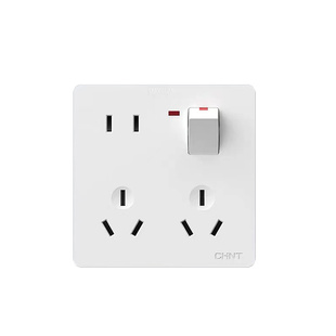 正泰86型一开八8孔暗装墙壁多功能八8孔带开关暗装家用插座面板