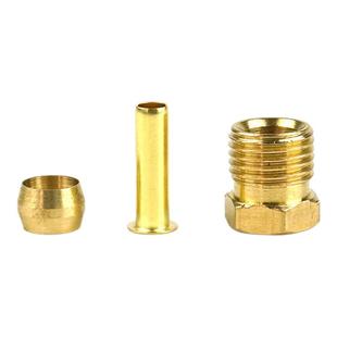 机床油管接头润滑油三件套数控卡套衬套接头配件双锥介子芯子包邮