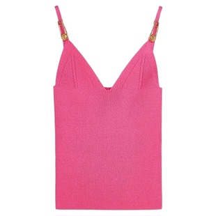 【季末优惠】VERSACE/范思哲 女士Safety Pin针织短上衣