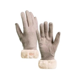 羊绒手套女士秋冬季2026新款骑行加绒加厚防风保暖防寒可触屏户外