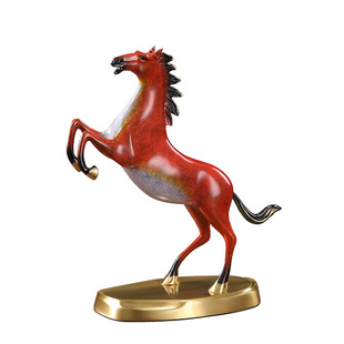 金戈战马黄铜传世战马摆件家居客厅办公室高级装饰品乔迁开业礼品
