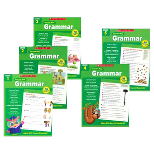 学乐成功系列英语语法练习册 Scholastic Success With Grammar Grade 1-5年级语法训练练习册5册 美国小学课程标准 英文原版