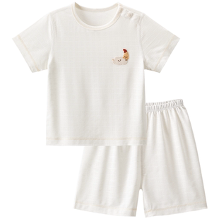乖奇熊男女宝宝短袖短裤分体套装婴幼儿童居家服夏装两件套夏季薄