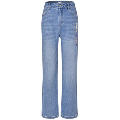 RARE威雅女裤直筒蓝色牛仔裤