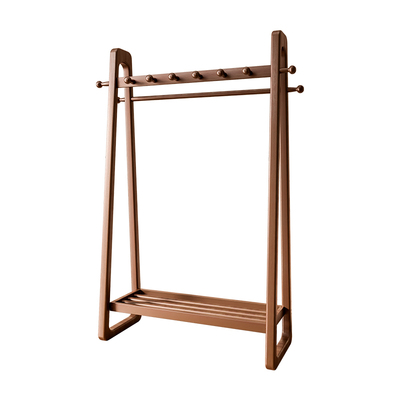 落地卧室衣帽架全实木挂衣架简约晾衣架家用床头木质挂衣服架子