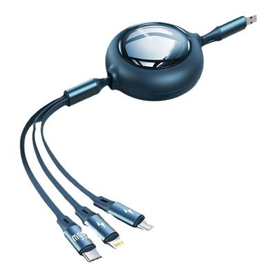 三合一线一拖三伸缩车载充电线