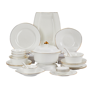 碗陶瓷饭碗家用2025新款大碗小碗家用吃饭碗餐具盘子家用菜盘轻奢