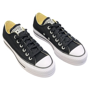 Converse匡威all star Lift女低帮黑色厚底增高休闲帆布鞋560250c