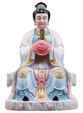 精工彩泰山娘娘奶奶碧霞元君像