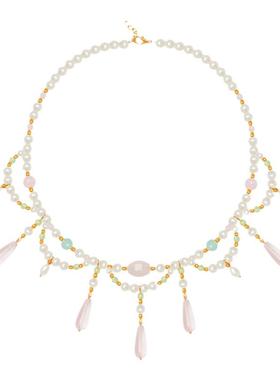 汉服璎珞圆珠项链琉璃