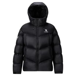 骆驼火山PRO鹅绒服男秋冬2025新款连帽情侣鹅绒面包服保暖外套男