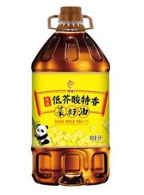 鲤鱼低芥酸特香菜籽油5L桶装