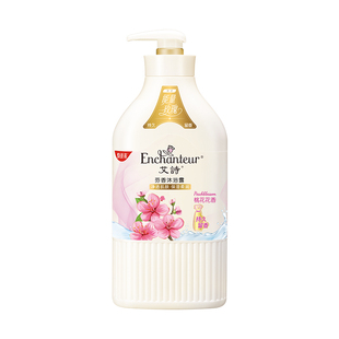 艾诗沐浴露桃花香持久留香家庭装香水沐浴乳液男女士正品官方品牌