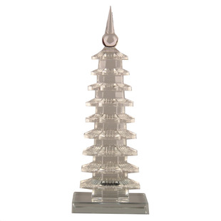 白水晶文昌塔摆件5层7层9层11层13层学生公务员文职书桌办公室