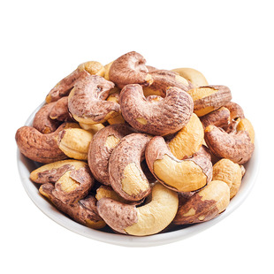 新货A160特大颗粒越南原味带皮腰果500g罐装盐焗孕妇零食坚果炒货