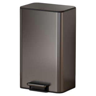 VEELAR垃圾桶厨房专用大号不锈钢金属免弯腰脚踏款意式轻奢大容量