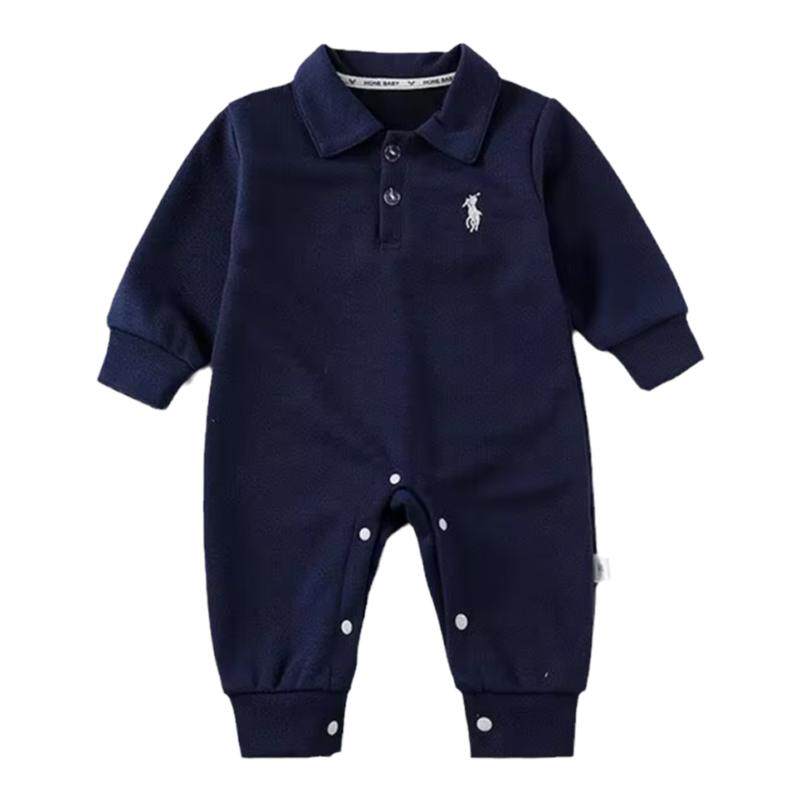 男宝宝连体衣秋装洋气婴儿衣服春秋款polo衫婴幼儿秋冬加绒外出服