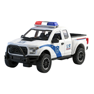 大号警车惯性玩具车男孩警察巡逻特警皮卡模型声光仿真可开门汽车