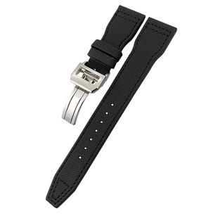 YGB尼龙帆布真皮表带适用万国喷火战机飞行员TOP GUN海军空战部队