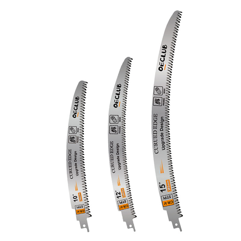 精信铬钒钢往复锯锯条高硬度粗齿细齿马刀锯加长弧形木材切割锯片