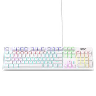 AOC GK410Pro104键机械键盘全键青轴热插拔电脑键鼠套装电竞游戏