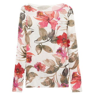 Intimissimi意舒漫时尚花卉印花一字领含羊绒打底衫CLD2566