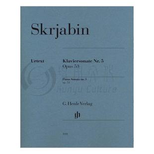 斯克里亚宾 第五钢琴奏鸣曲 op53 钢琴独奏带指法 德国亨乐原版进口乐谱书 Alexander Scriabin Piano Sonata No5 HN1111