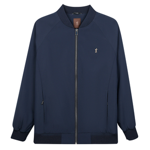 才子男装棒球领夹克男士2026春秋季新款修身薄款休闲短款刺绣外套