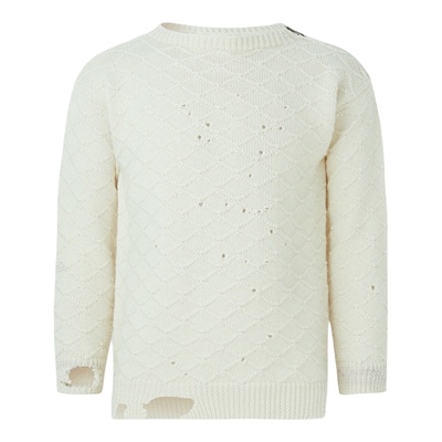 【折扣】Maison Margiela秋冬男士宽松仿旧提花羊毛毛衣