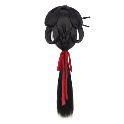 汉服假发一体式战国袍发髻七舍