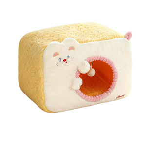 半封闭猫窝冬季保暖加厚 柔软亲肤可拆洗易清洁 四季通用酣睡好梦