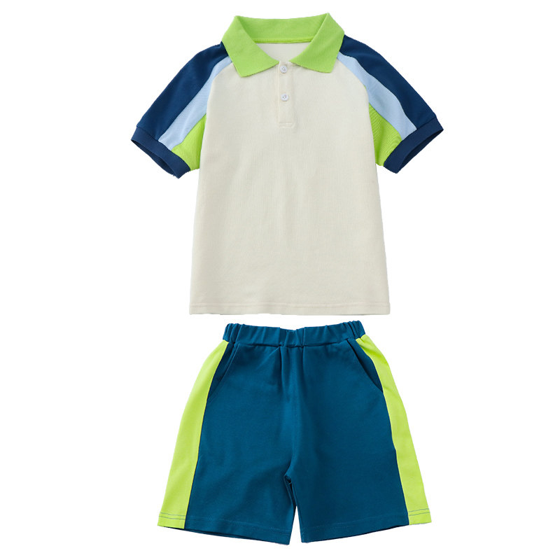 幼儿园园服夏装纯棉短袖学院风小学生校服夏季大班毕业照运动班服