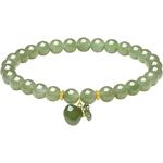 周六福金镶玉首饰和田玉福袋珠子串珠新中式玉石手串新年礼物