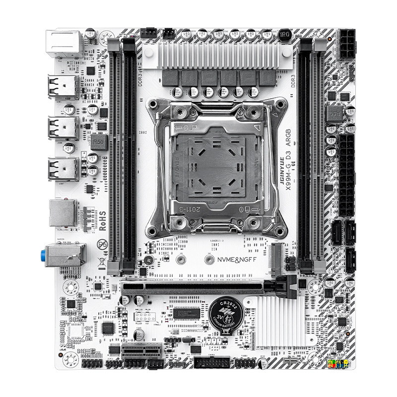精粤X99主板2011针DDR3四通道台式游戏CPU套装E5 2666V3 2686V4