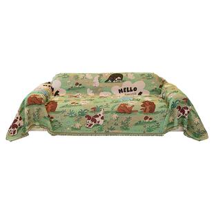 2026新款沙发巾轻奢高级感四季通用雪尼尔卡通防滑一片式沙发盖布