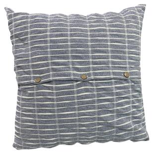 日式纯棉条纹抱枕套不含芯45x45cm简约客厅卧室轻奢方形靠垫套