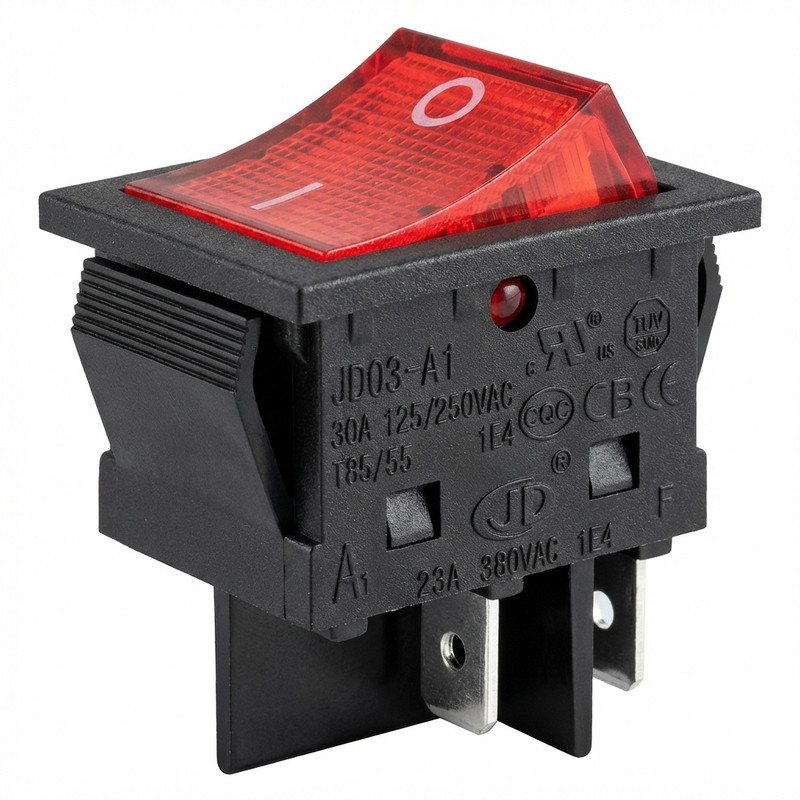 KCD4大电流电源船型开关30A/50A