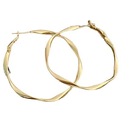 显脸小金属光面耳圈通勤耳环素圈