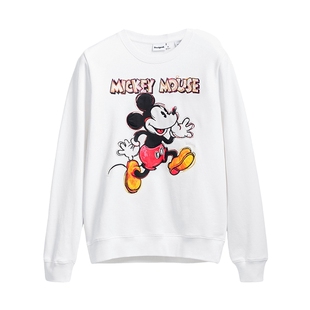 Desigual【DISNEY联名】米奇贴布刺绣宽松圆领女士卫衣