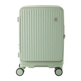 CROWN/皇冠侧开盖拉链箱扩容行李拉杆箱女20寸轻便密码皮箱5256