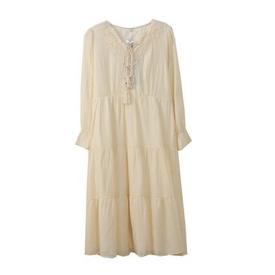 大码法式甜美V领马甲连衣裙套装