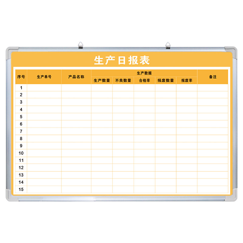 【生产日报表】白板写字板定制
