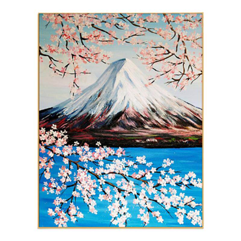 手绘风景画diy数字油画填充油彩