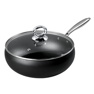 板和极铁锅 冷锻小锤大肚锅 炒锅氮化防锈无涂层炒菜锅燃气灶家用