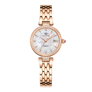 天王小花瓣女士手表正品繁花母贝手表女钢带石英表31367 新年礼物